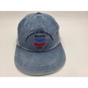 Vintage Chevron Chinchaga Plant Expansion Strapback Adjustable Hat Cap Gas Oil